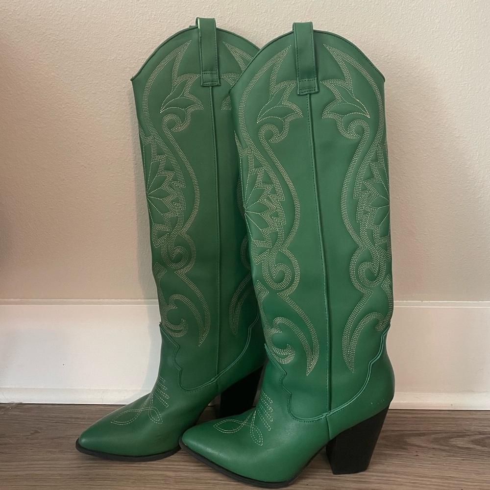 Green Steve Madden Knee High Boots